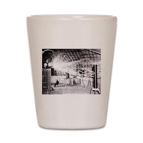 Nikola Tesla Shot Glass By Frecklesfuncat Cafepress