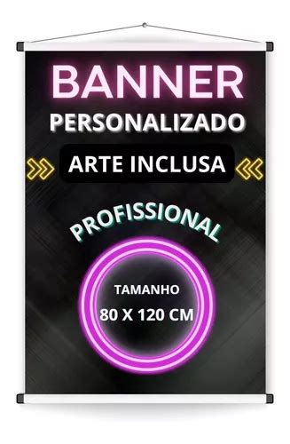 Banner Personalizado Arte Inclusa Faixa Lona 80cm X 120cm