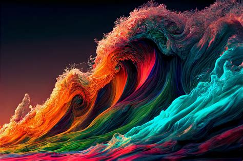 Ondas Olas De Colores Obra Arte Imagen Gratis En Pixabay Pixabay