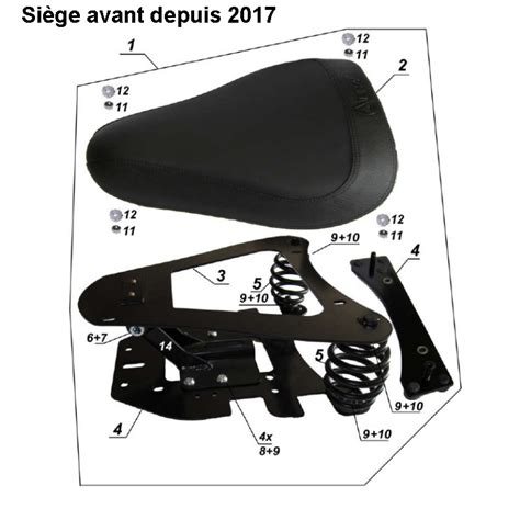 Vis M8x16 standard ISO 7380 siège avant jusqu en 2016 Moto Side