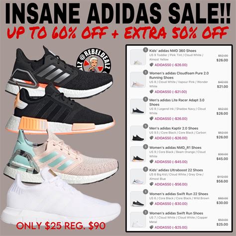 Massive Adidas Sale 60 Off With Additional 50 Off