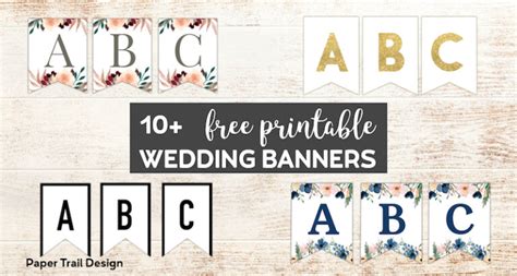 Free Printable Wedding Banners - Paper Trail Design