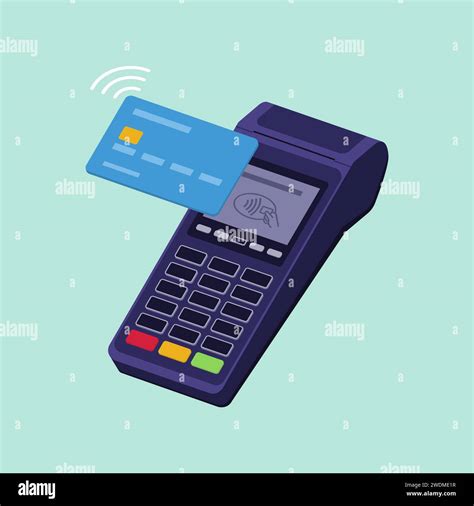 Contactless Pos Terminal Payment With Credit Card Transactions And