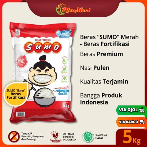 Jual BARU Beras SUMO Merah 5 Kg Fortifikasi Beras Premium Nasi