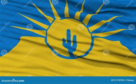 Closeup Of Mesa City Flag Stock Illustration Illustration Of Shape