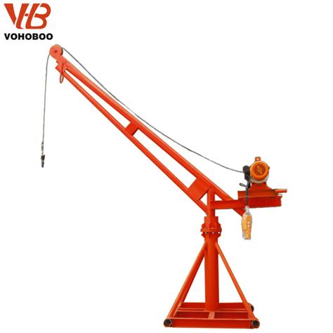 500kg Outdoor Crane 360 Degree Rotation Crane With Electric Wire Rope