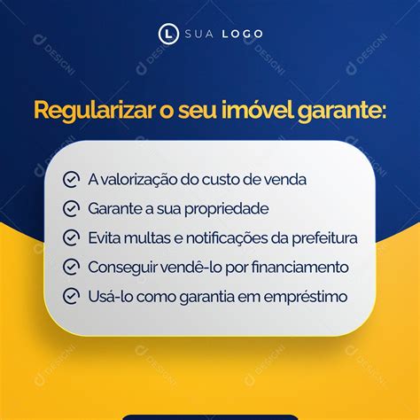 Regularizar Seu Imóvel Garante Social Media PSD Editável download