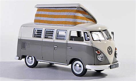 Diecast Model Cars Volkswagen T1 143 Schuco Campingbus Greywhite