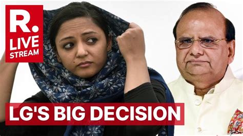 Shehla Rashid Sedition Case LIVE Delhi LG Saxena Grants Prosecution