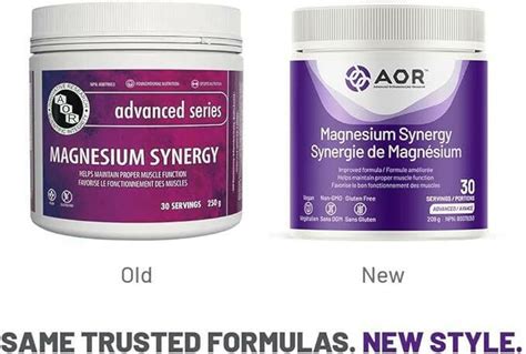 Magnesium Synergy Powder Aor™ 209gr 30 Servings Coal Harbour Pharmacy