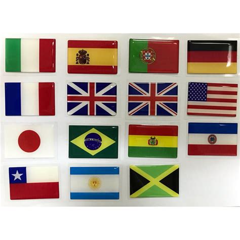 Adesivo Bandeiras Países E Estados Brasileiros Resinado 4x6cm Shopee Brasil