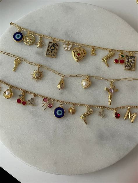 Charm Necklace Desing Your Charm Pendant Personelized Ts Gold