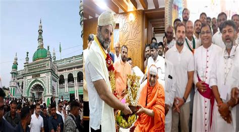 Bharat Jodo Yatra Rahul Gandhi Visited Mutt Mosque And Church In One