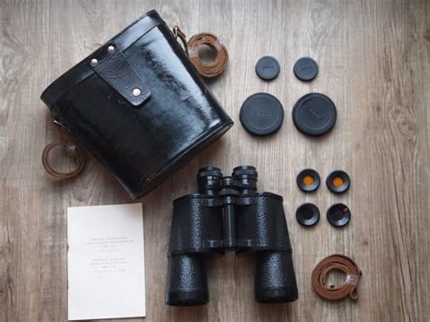 Vintage Soviet Binoculars Bpc X Made In Ussr S With