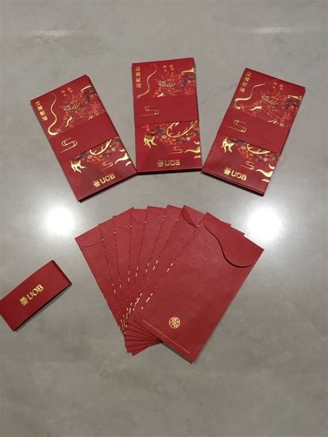 Uob Cny Ang Pow Red Packet Hong Bao Lunar New Dragon Year Hobbies