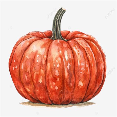 Pintura Acuarela De Una Decoraci N Festiva De Calabaza Png Dibujos