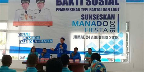 Jelang Manado Fiesta 2018 Dispora Ajak Masyarakat Bersih Bersih Pantai