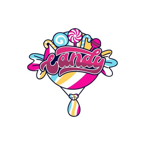 Premium Vector | Colorful candy logo design vector