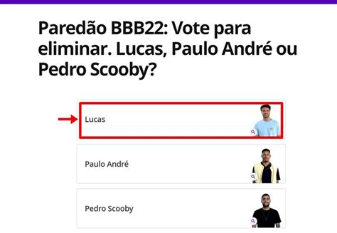 Pared O Bbb Como Votar Para Eliminar Lucas Paulo Andr Ou Pedro Scooby