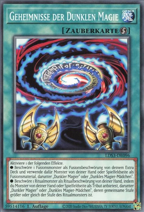 Recollectibles Sammelkarte Yugioh Karte Geheimnisse Der Dunklen Magie