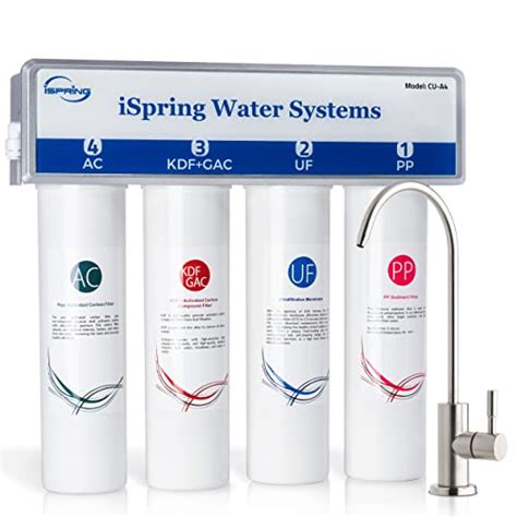 ISpring CU A4 0 01 M Ultra Filtration Under Sink Water Filter System