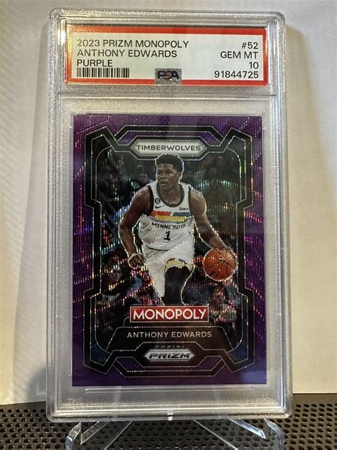 Anthony Edwards Prizm Monopoly Purple Wave Price Guide