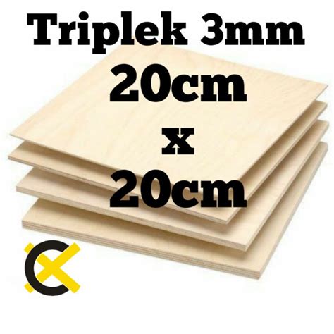 Jual Triplek Tebal 3mm 20cm X 20cm Semi Meranti Multiplek Plywood