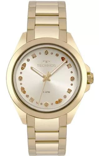 Reloj Technos Fashion Crystal Gold 203AAA 4d Para Mujer MercadoLibre