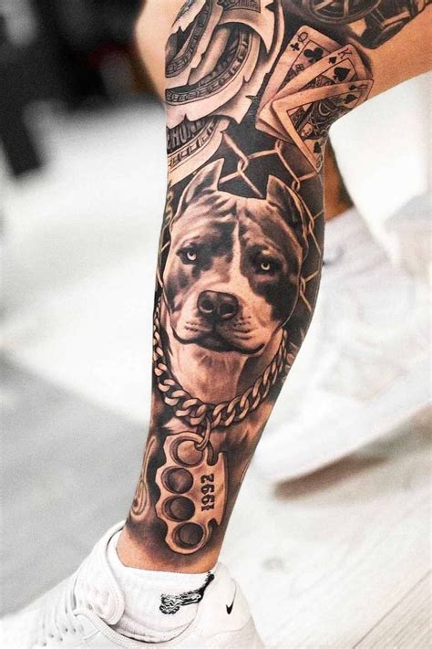 Pitbull Tattoos Ideas And Designs Tattoosboygirl Tattoos