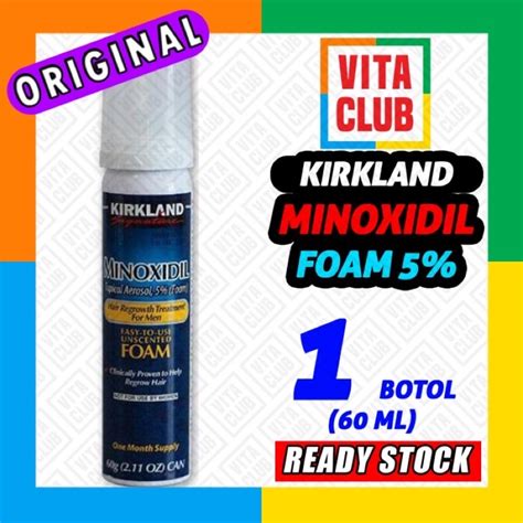 Jual Kirkland Minoxidil 5 Foam 1 Botol 60 Gram Signature Minox Rambut