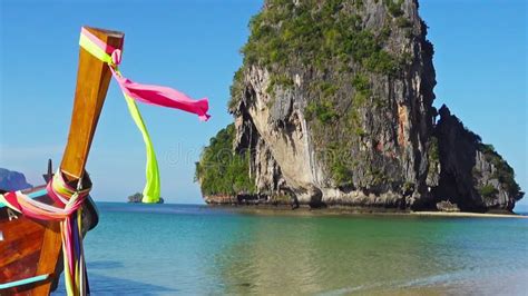 Barco De Cola Larga En La Playa Tropical Almacen De Video V Deo De