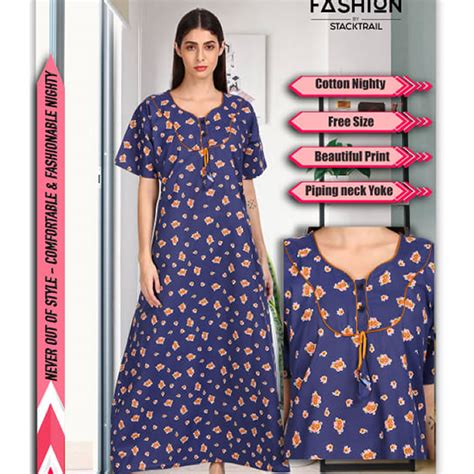 Cotton Floral Print Nighty Lingerie Cotton Nighty Free Delivery India