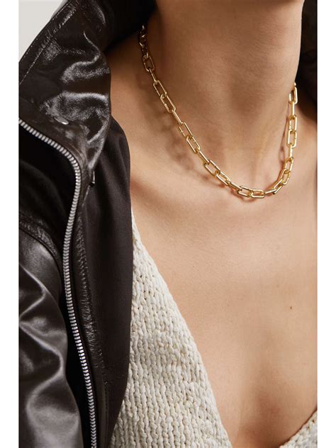 Bottega Veneta Gold Plated Necklace Net A Porter