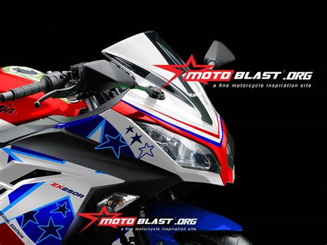 Modif Striping Kawasaki Ninja 250r Fi White Star Motoblast