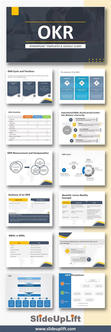 Okr Templates Slideuplift Infographic Template Powerpoint Powerpoint