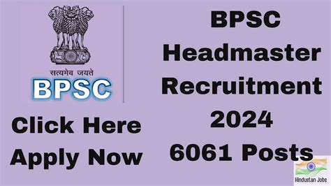 BPSC Headmaster Recruitment 2024 46 308 Posts Apply Now