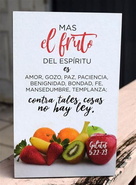 Cuadro Fruto del Espíritu Gálatas 5 22 23 Biblia Mas el fruto