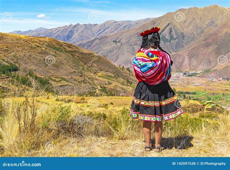 Indigenous Quechua Girl In The Sacred Valley Cusco Peru Editorial