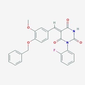 Buy 5 4 Benzyloxy 3 Methoxybenzylidene 1 2 Fluorophenyl 2 4 6 1H