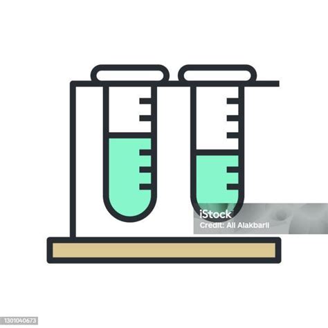 Vetores De Ícone Dos Tubos De Ensaio Médico Conceito De Educação Para Química Sinal De