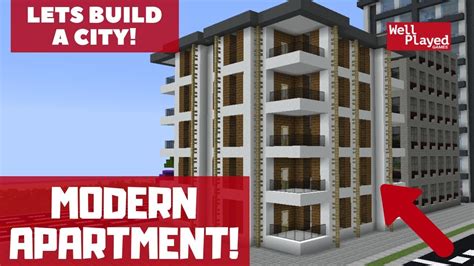 How To Build A Small Modern Apartment Building Minecraft Lets Build A