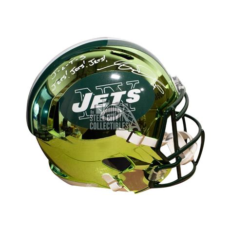 Sam Darnold JETS JETS JETS Autographed Jets Chrome Full-Size Football ...