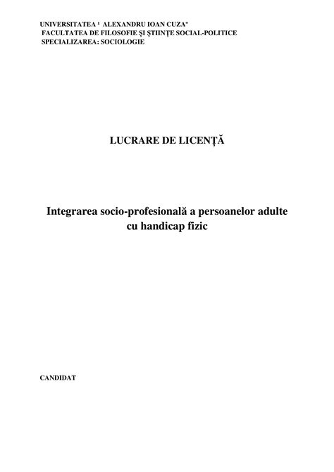 Odt Integrarea Socio Profesionala A Persoanelor Cu Handicap Dokumen