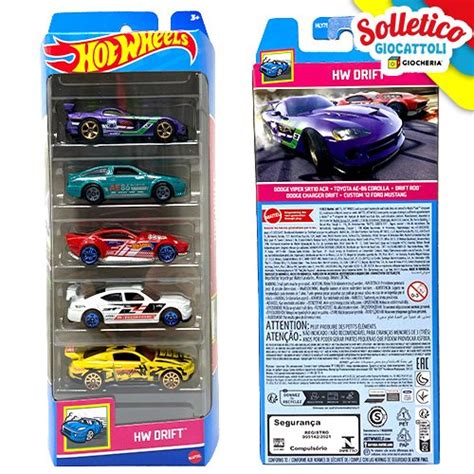 Hot Wheels City Set 5 Veicoli Mattel Assortito Solletico Giocattoli