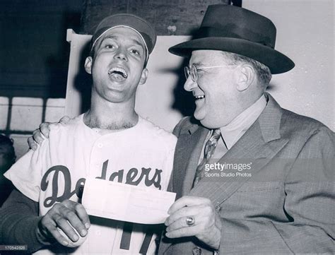 Brooklyn Dodger Carl Erskine And Brooklyn Dodgers Owner Walter