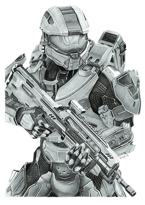 Halo Drawings Master Chief