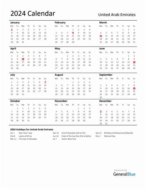 Uae Holiday Calendar 2024 Teddy Joannes