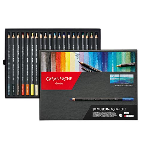 Caran D Ache Museum Aquarelle Watercolor Pencil Set Of 20 Colours Marine Only For 68 40