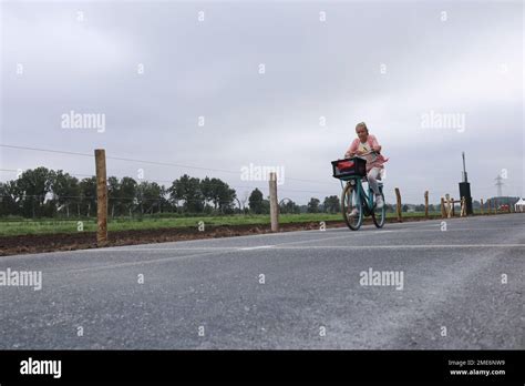 People Use The Solar Cycle Path In Maartensdijk Netherlands Wednesday