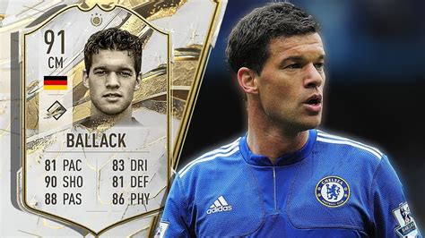 91 Prime Icon Ballack Player Review Fifa 23 Youtube